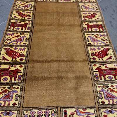 فرش دستبافت یک متری طرح کف ساده کد AA496