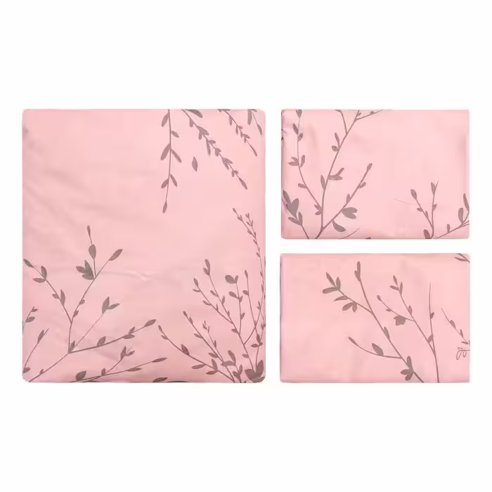 سرویس ملحفه طرح گل پاییزی دو نفره سه تکه