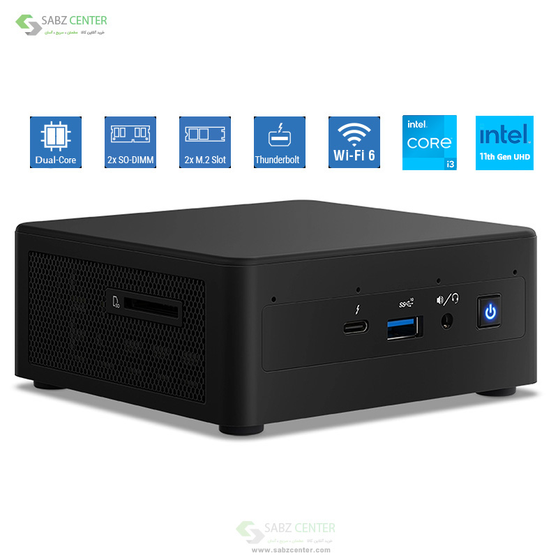 کامپیوتر کوچک اینتل NUC11PAHi3 8GB 1TB 240GB M2