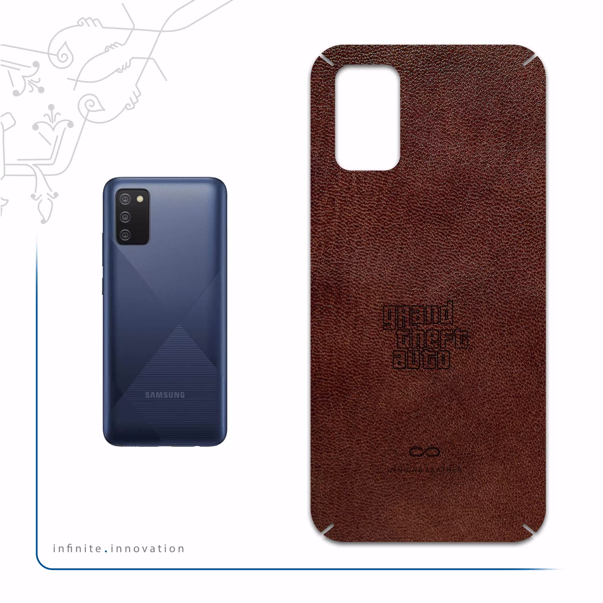 برچسب پوششی ماهوت مدل NL-GTA مناسب برای گوشی موبایل سامسونگ Galaxy A02S