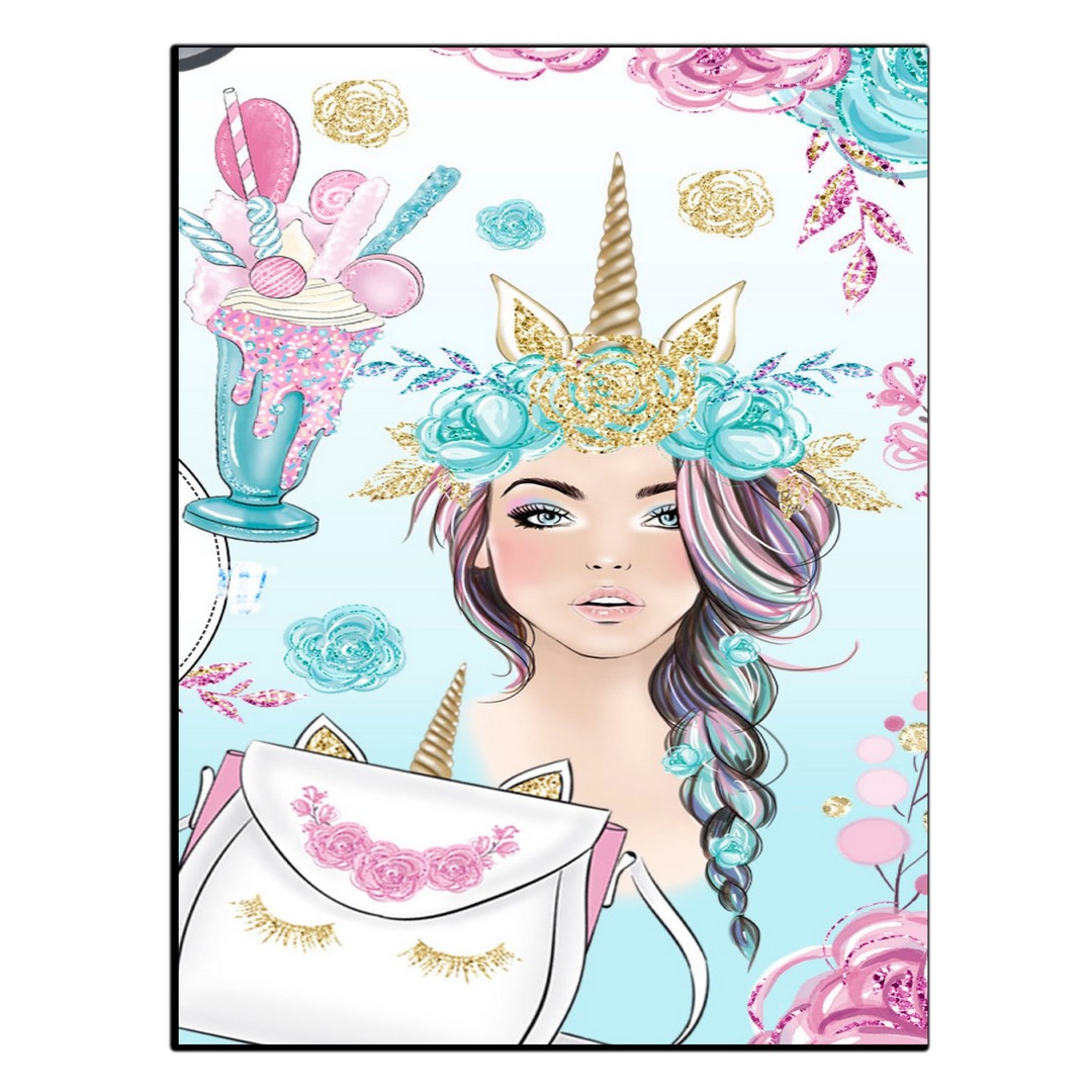 تابلو شاسی بکلیت طرح دخترانه اسب تک شاخ مدل SH-13894