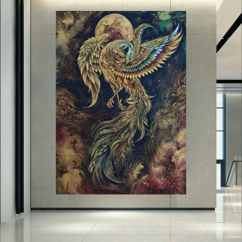 تابلو شاسی طرح مینیاتور مدل ققنوس کد AR31433 | دنیای قاب