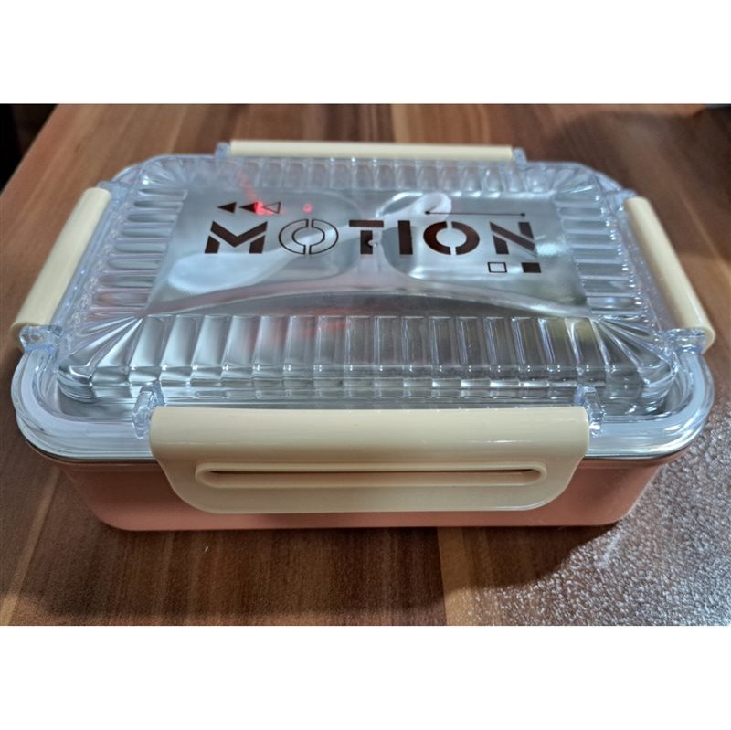 لانچ باکس (ظرف غذا) 3 خانه استیل طرح الماس