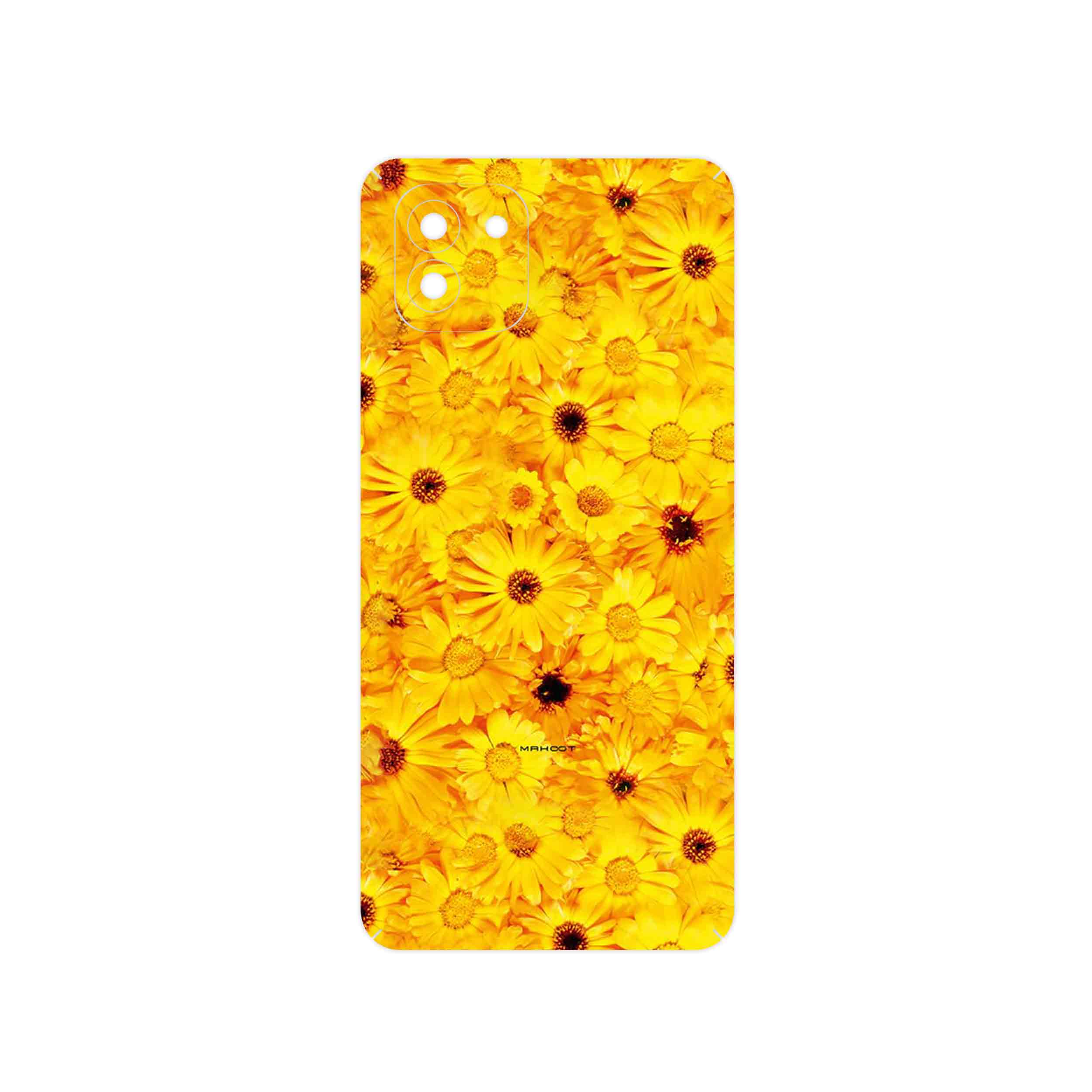 برچسب پوششی ماهوت مدل Yellow_Flower مناسب برای گوشی موبایل سامسونگ Galaxy A03