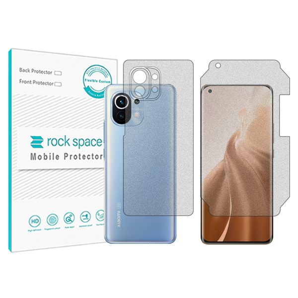 گلس صفحه نمایش و پشت گوشی شیائومی 11 مدل نانو هیدروژل مات برند راک اسپیس کد SS