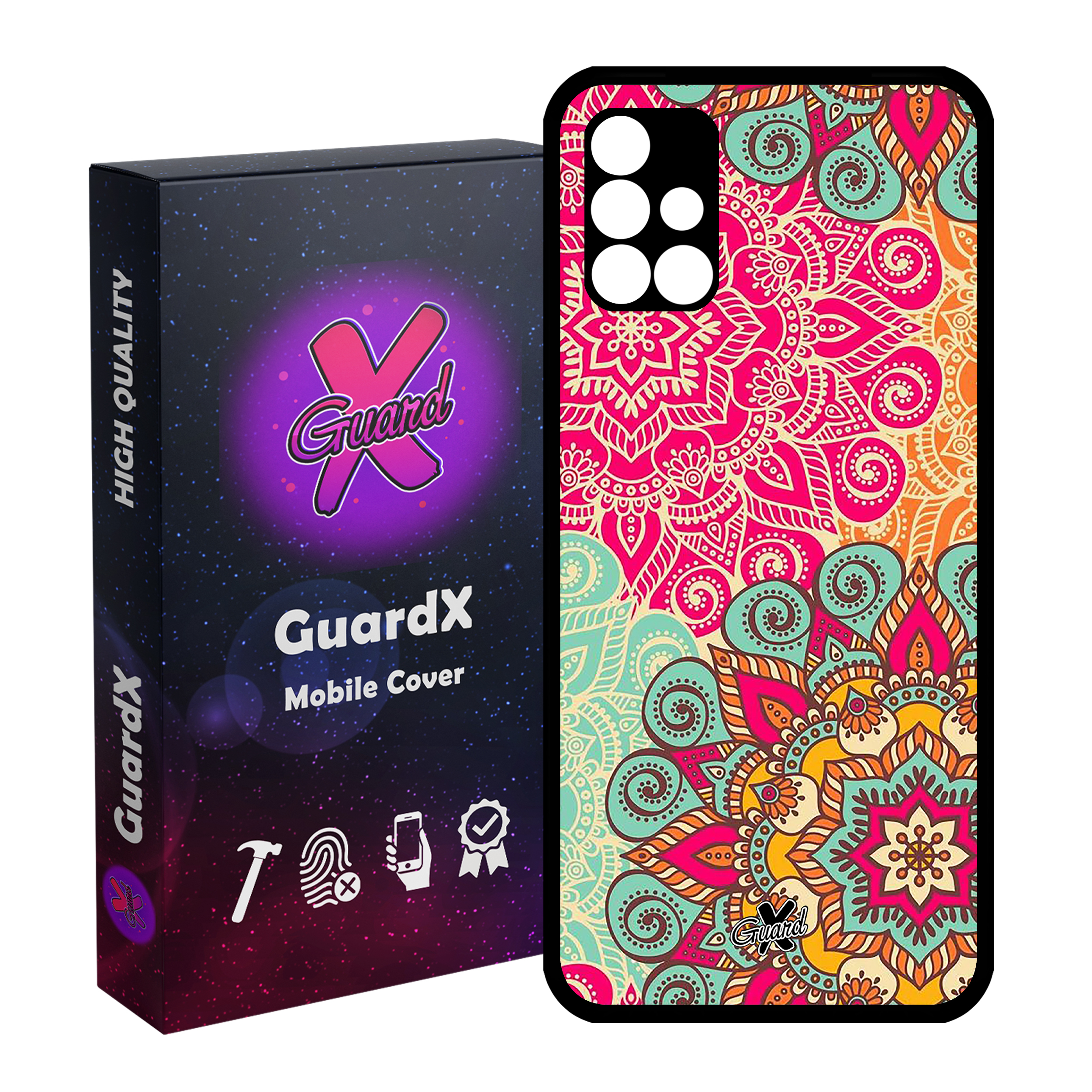 کاور گارد ایکس طرح Mandala مدل Glass10214 مناسب برای گوشی موبایل سامسونگ Galaxy M31s