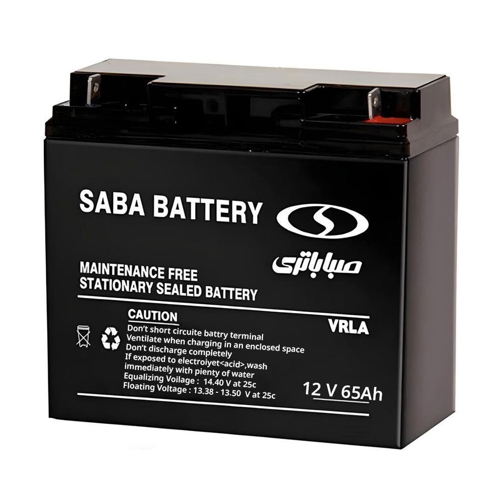 باتری یو پی اس 12 ولت 65 آمپر صبا باتری