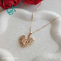 خرید گردنبند ژوپینگ طرح قلب جدید رنگ ثابت ضد حساسیت آبکاری شده اکیفیت عالی کد 1515496 - ردگل