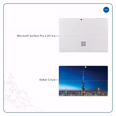 برچسب پوششی ماهوت مدل Dubai City مناسب برای تبلت مایکروسافت Surface Pro 2 2013