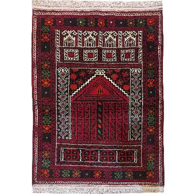 فرش دستبافت یک متری طرح بلوچ کد 86