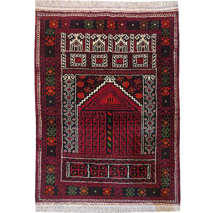 فرش دستبافت یک متری طرح بلوچ کد 86