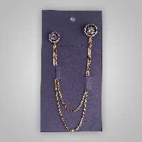 روزت یقه کت رنگ طلایی و مشکی طرح گرد کد 7706