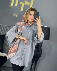 پانچو زنانه کرپ حریر میله ای مدل لیلیوم