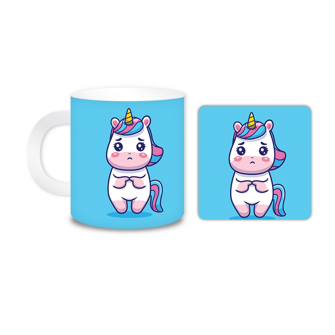 ماگ مدل یونیکورن کد 1735 به همراه زیر لیوانی