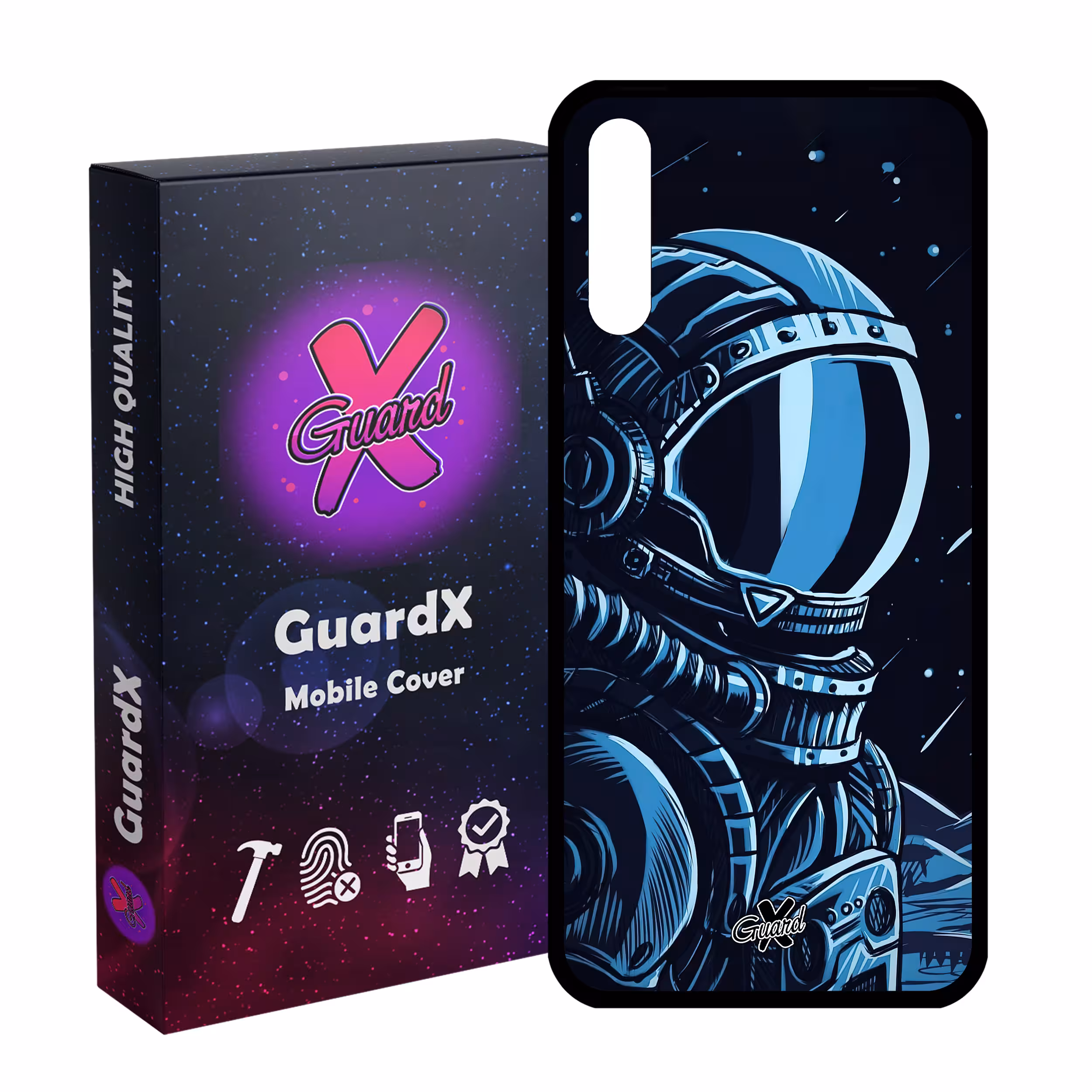 کاور گارد ایکس طرح فضانورد مدل Glass10473 مناسب برای گوشی موبایل سامسونگ Galaxy A30s/A50/A50s