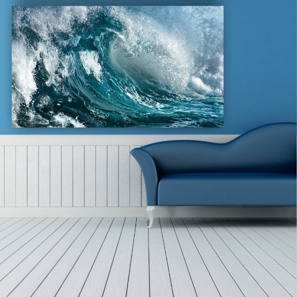  تابلو بوم طرح امواج دریا مدل PT673
