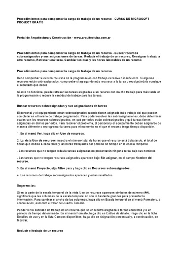خرید و دانلود نسخه کامل کتاب Curso de Microsoft Project Gratis: Procedimientos para compensar la carga de trabajo de un recurso