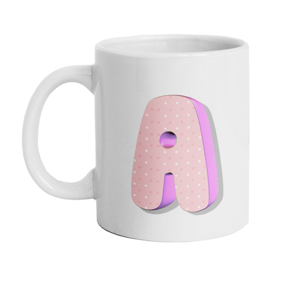 ماگ دارلی طرح حرف A مدل MG2523