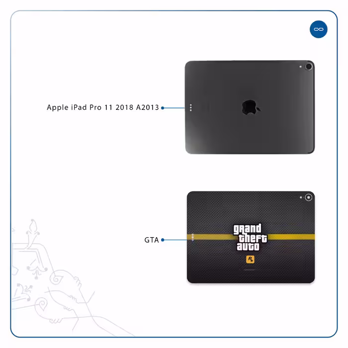 برچسب پوششی ماهوت مدل Gta-Game مناسب برای تبلت اپل iPad Pro 11 2018 A2013