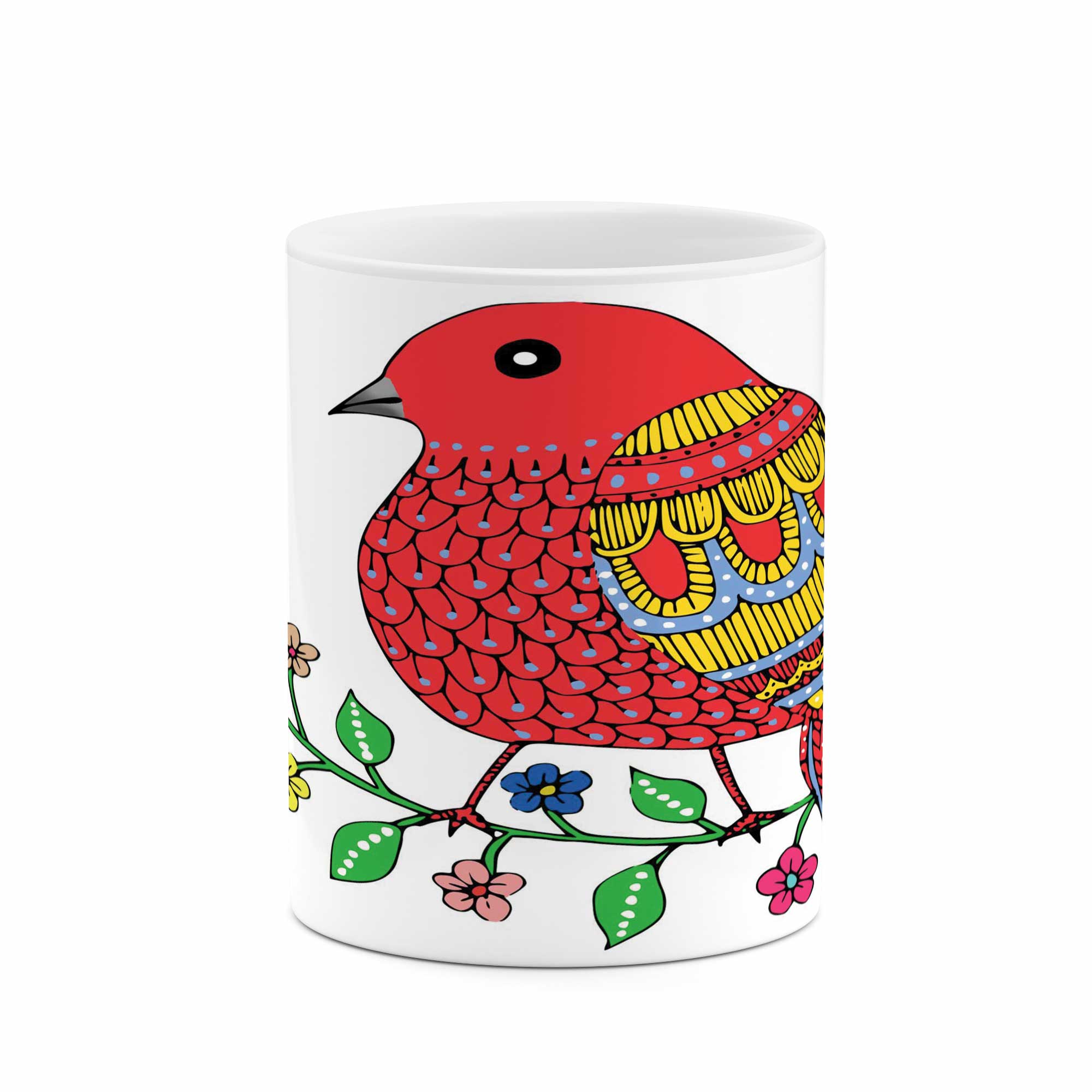 ماگ طرح گنجشک رنگی روی شاخه مدل mu00730