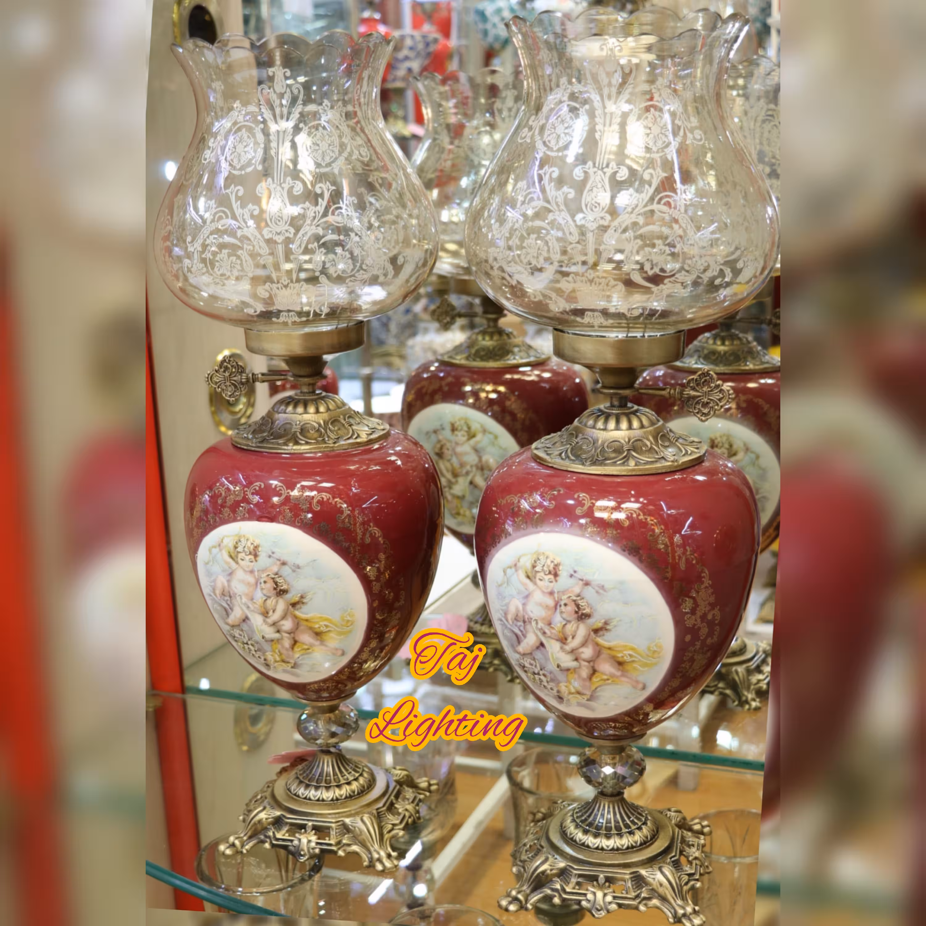 آباژور چراغ رومیزی  طرح فرشته مدل آنسسو (پس کرایه)