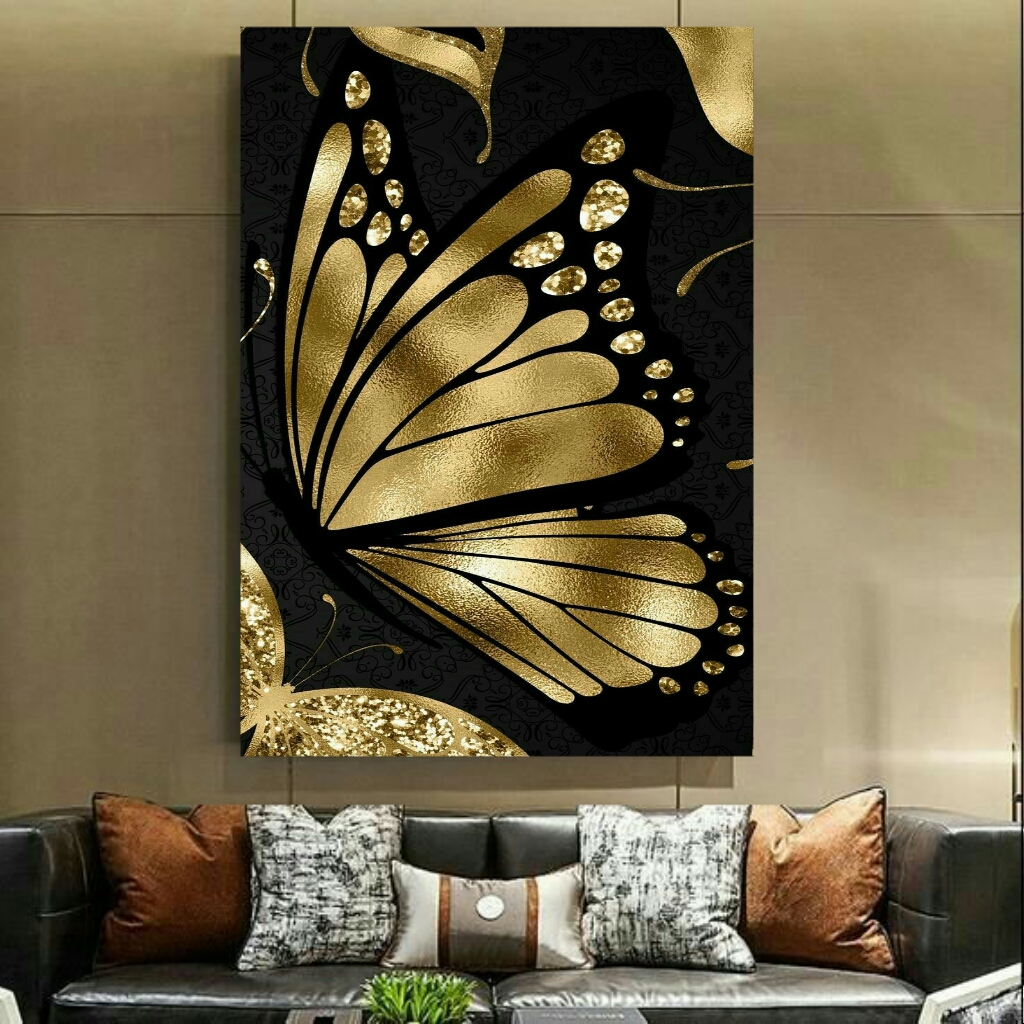 تابلو بوم مدل پروانه رگه ای مدرن کد AR7720