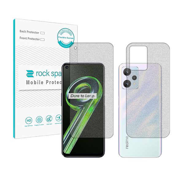 گلس صفحه نمایش و پشت گوشی ریلمی 9 5G مدل نانو هیدروژل گیمینگ برند راک اسپیس کد SS