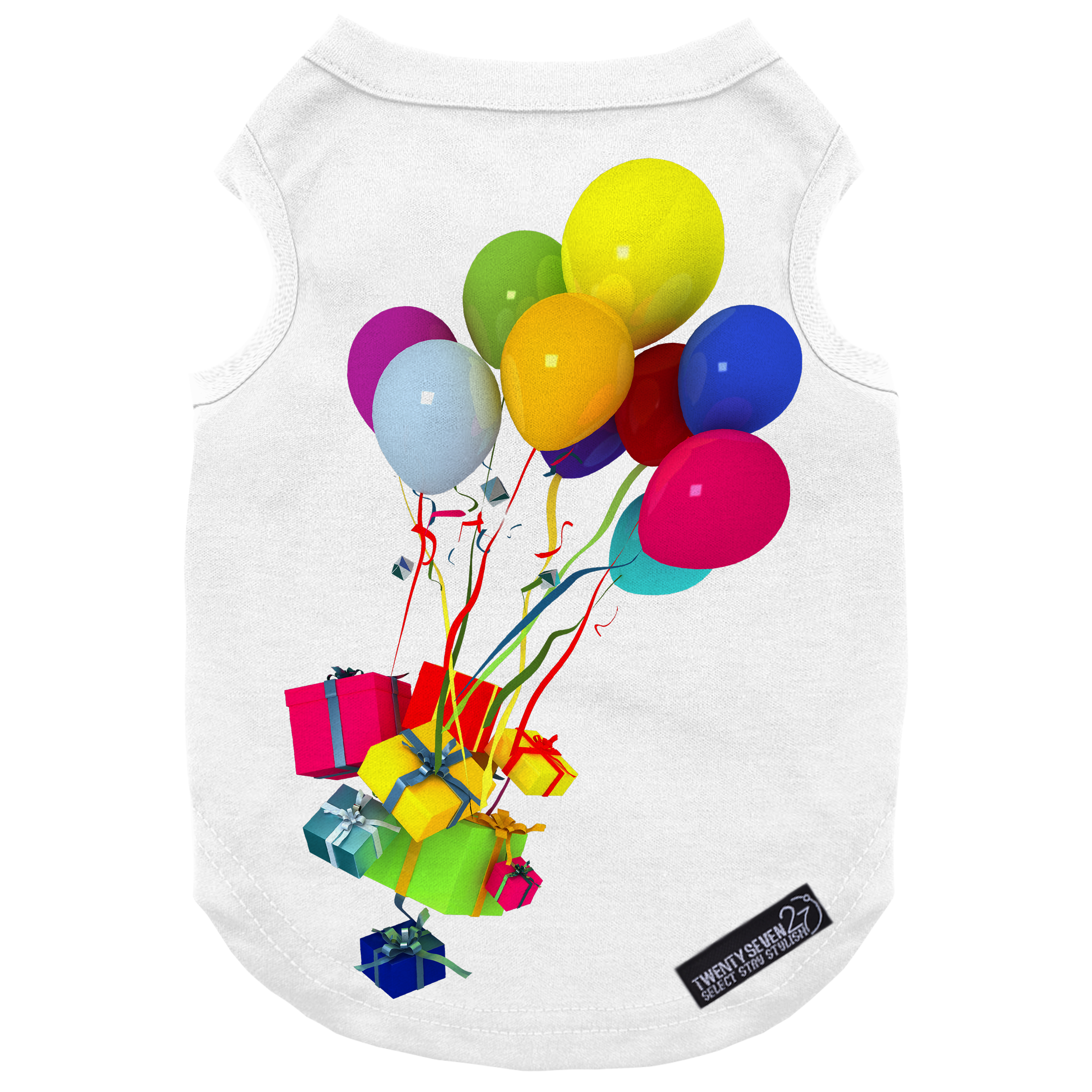 لباس سگ و گربه 27 طرح Balloon Gifts کد MH679 سایز XL