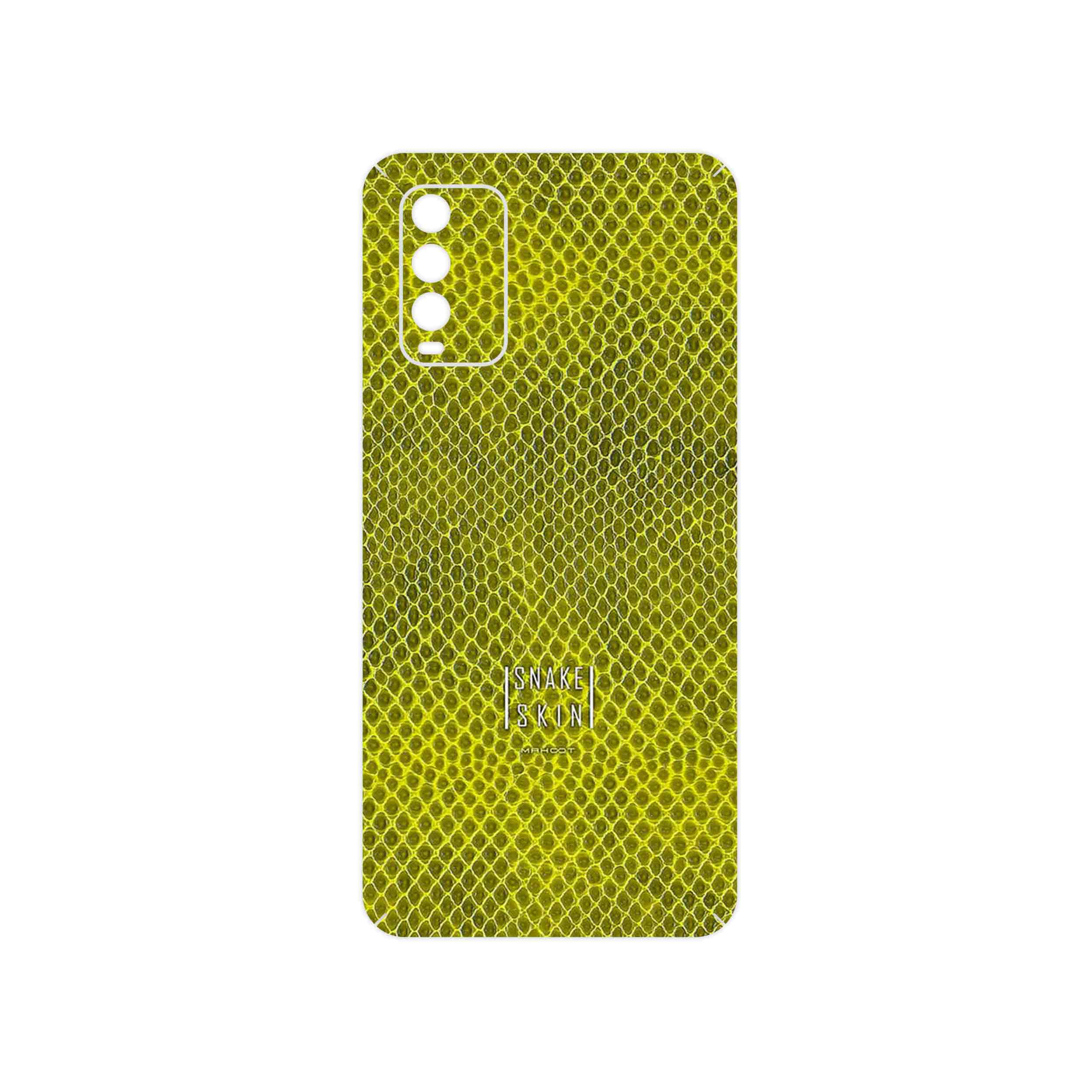 برچسب پوششی ماهوت مدل Yellow Snake Skin مناسب برای گوشی موبایل شیائومی Redmi Note 9 4G