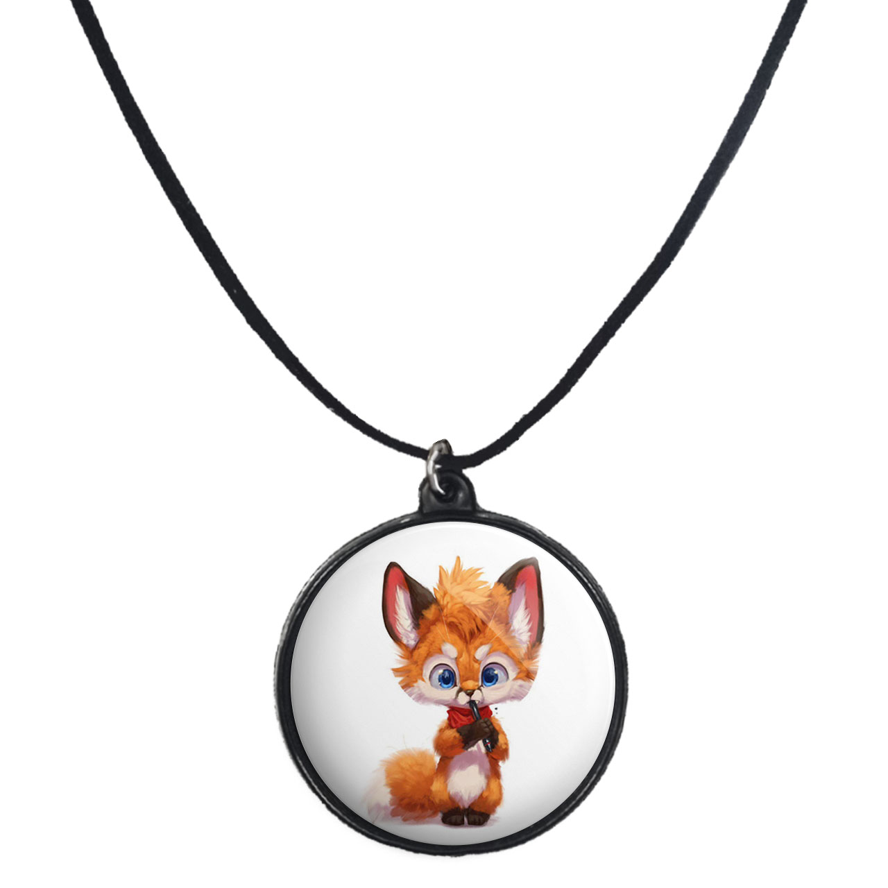 گردنبند پرمانه طرح روباه کد pmb.30874 مدل دو طرفه