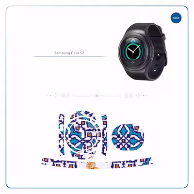 برچسب ماهوت طرح Homa_Tile مناسب برای ساعت هوشمند سامسونگ Galaxy Gear S2