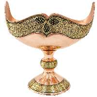 شکلات خوری خاتم کاری مدل مس و خاتم کد Gold2524
