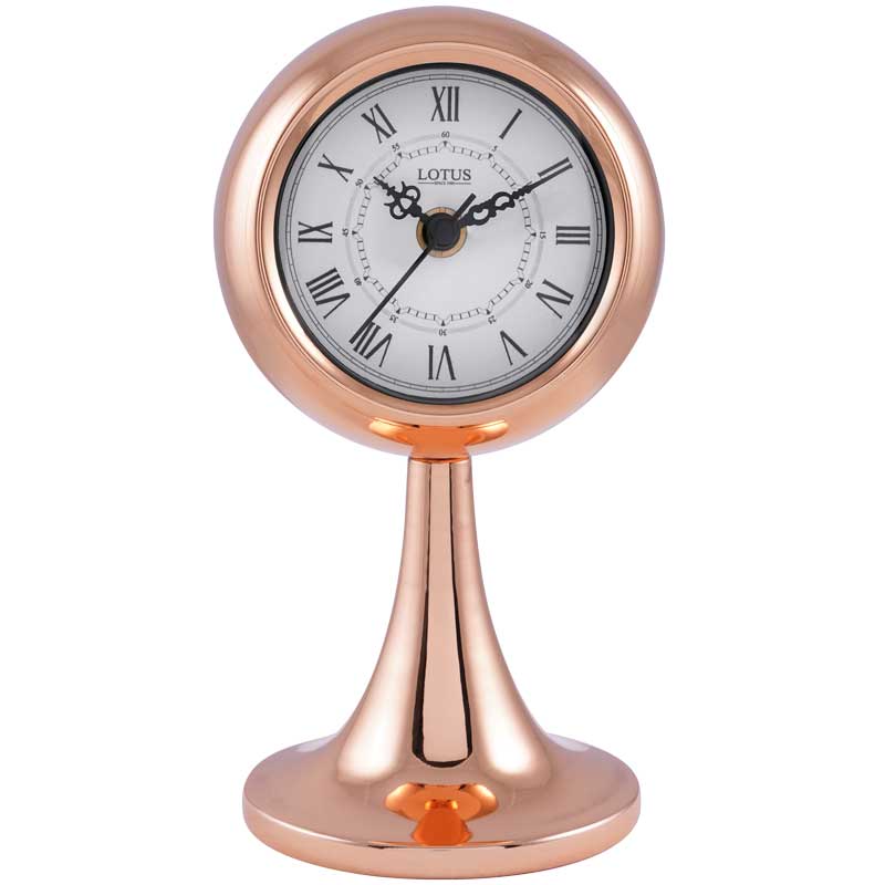 ساعت روميزی فلزی لوتوس کد محصول: TC-805-SAN GABRIEL-ROSEGOLD
