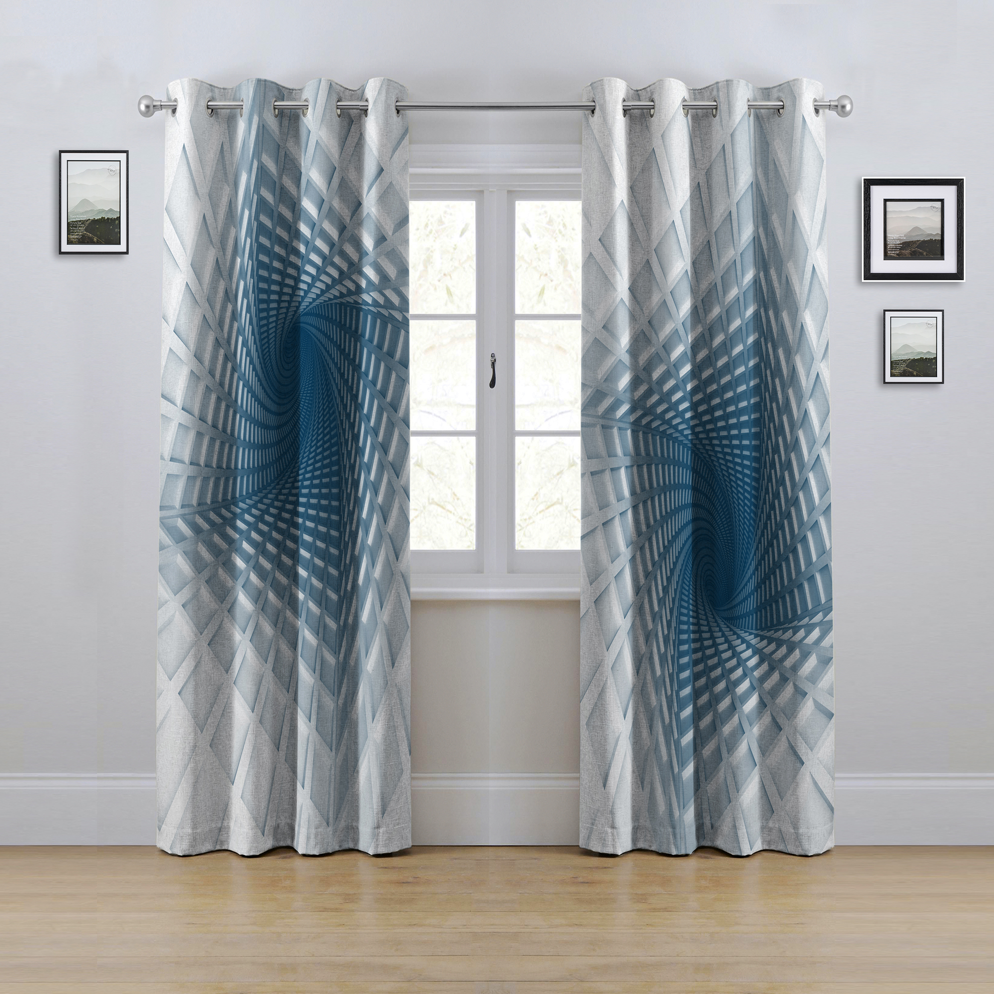 پرده مدل پانچی طرح سه بعدی سایز 280x145 سانتی متر