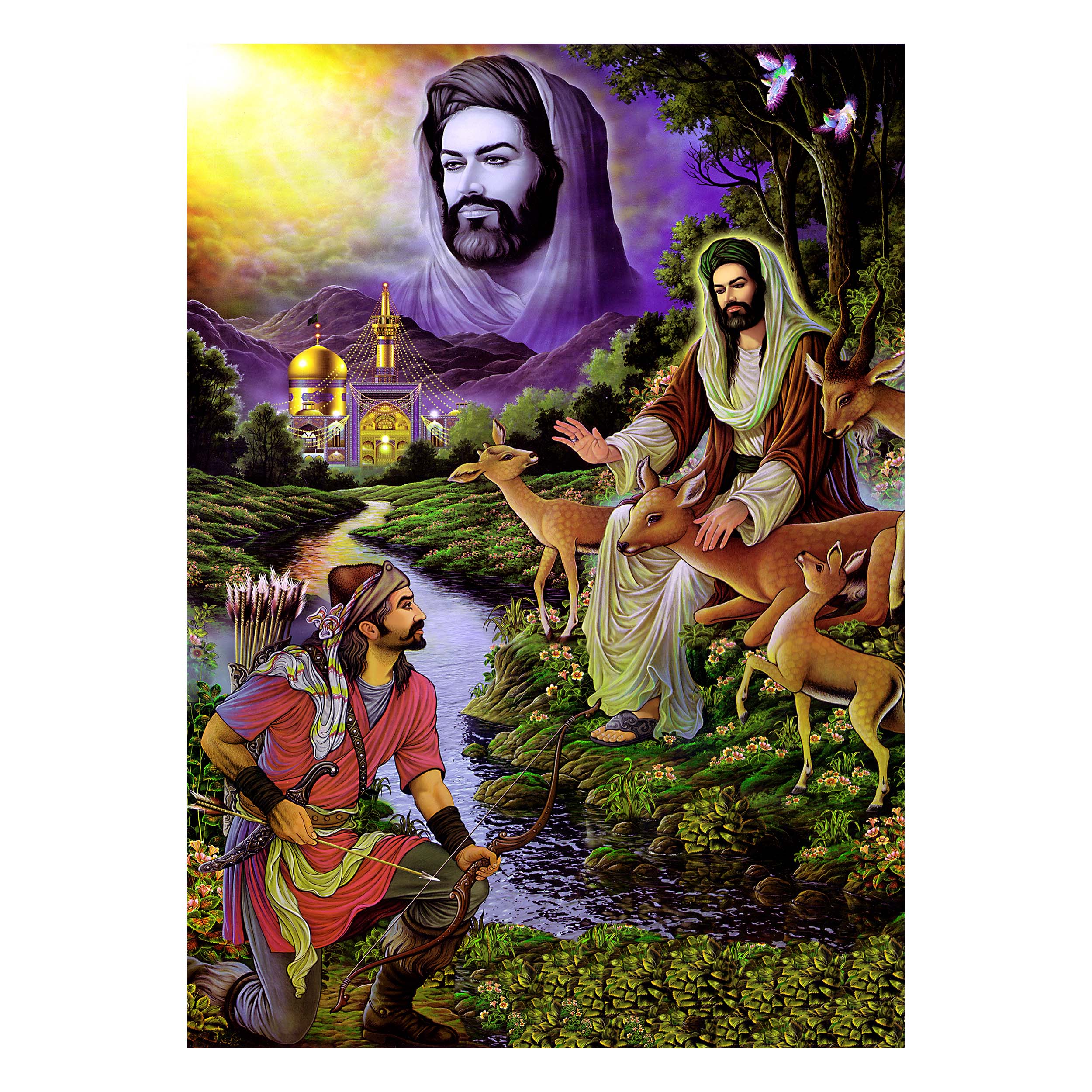  تابلوشاسی طرح مذهبی مدل ضامن آهو کد H 105