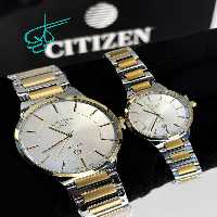 خرید ست ساعت زنانه و مردانه سیتیزن اسپشیال کلاسیک موتور ژاپن کیفیت عالی رنگ ثابت کد 2117037 - ردگل