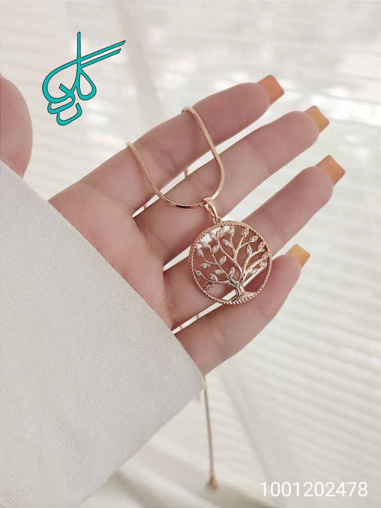 خرید گردنبند زنانه جدید طرح درخت نگین دار مارک ژوپینگ ضدحساسیت رنگ ثابت و با کیفیت کد 1515611 - ردگل