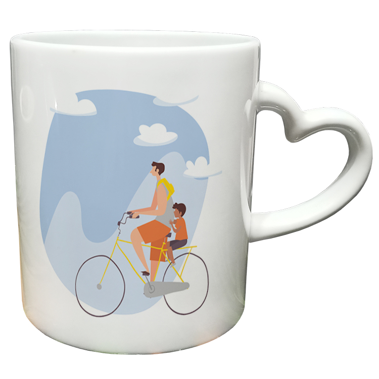 ماگ مدل دسته قلبی طرح روز پدر کد 76