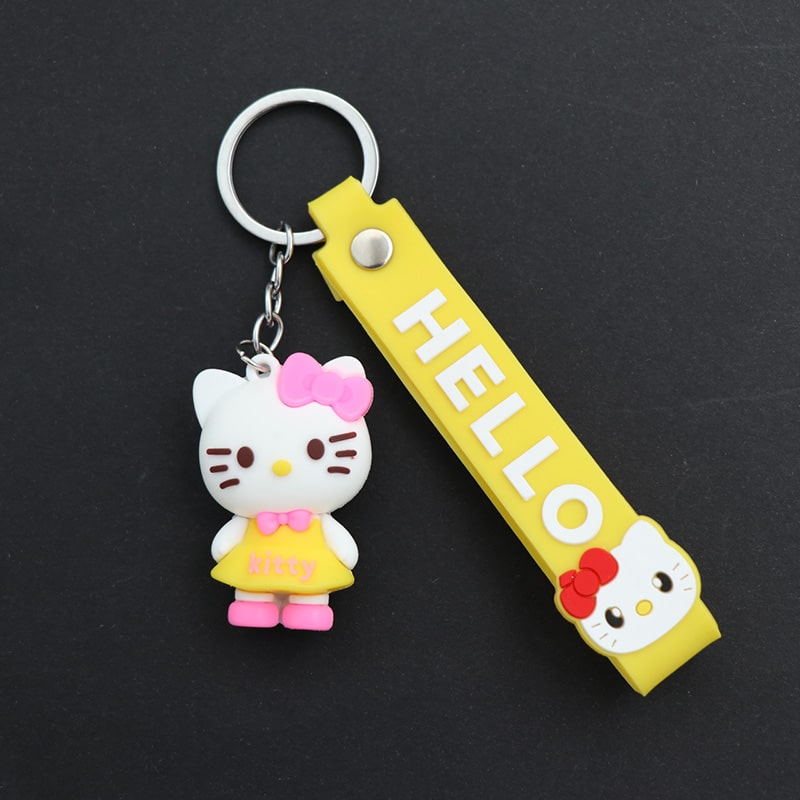 سرکلیدی کیتی با لباس زرد سیلیکونی 32774