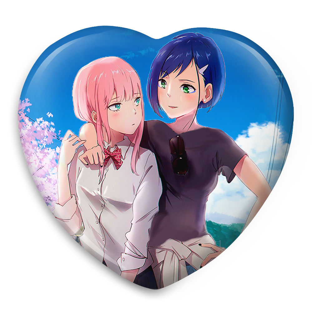 پیکسل خندالو طرح زیروتو و ایچیگو انیمه دارلینگ در فرنکس مدل قلبی کد 12012