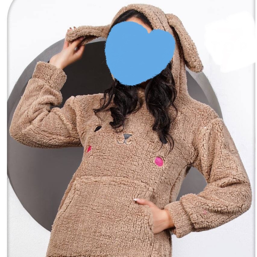 هودی تدی هودی تدی زخیم هودی دخترانه هودی خرگوشی هودی زنانه هودی پاییزه مانتو هودی جدید هودی زمستانه سویشرت دخترانه  