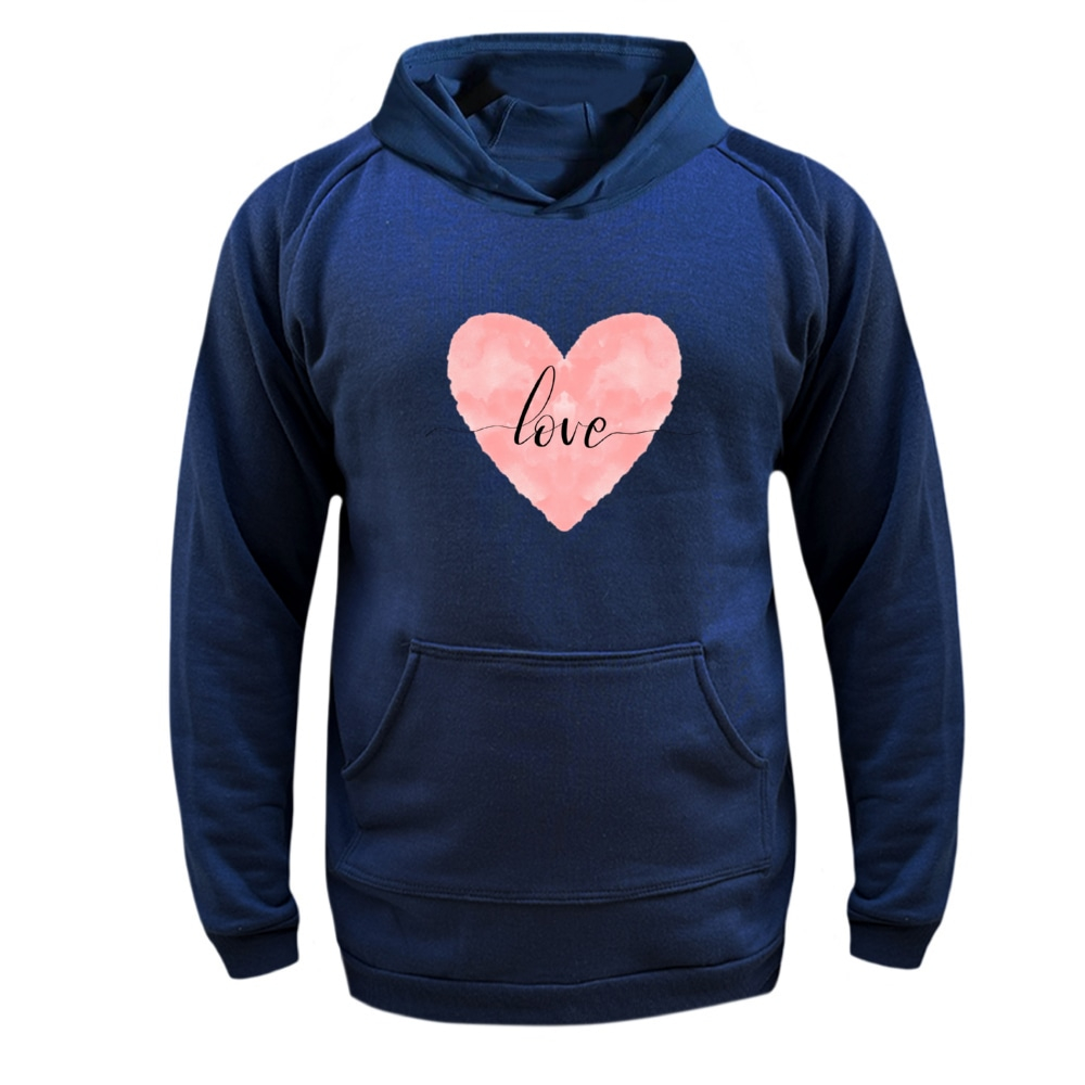 هودی زنانه مدل قلب  رنگ سورمه ای