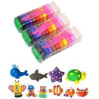 خمیر کلی 12 رنگ خارجی (خمیر مجسمه سازی سبک)