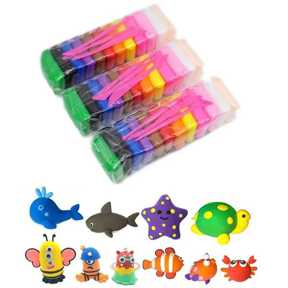 خمیر کلی 12 رنگ خارجی (خمیر مجسمه سازی سبک)