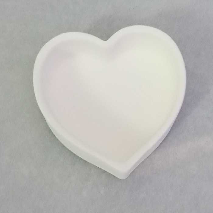 پیاله سرامیکی طرح قلب 9 سانتی سرامیک خام مناسب کار هنری