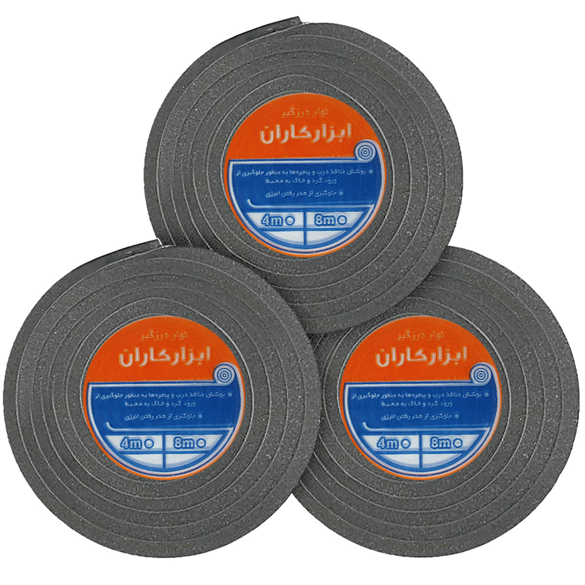 نوار درز گیر ابزار کاران مدل ABR1 طول 4 متر بسته 3 عددی