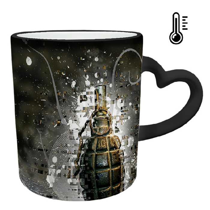 ماگ حرارتی مدل دسته قلبی طرح بازی کال آف دیوتی call of duty کد 54