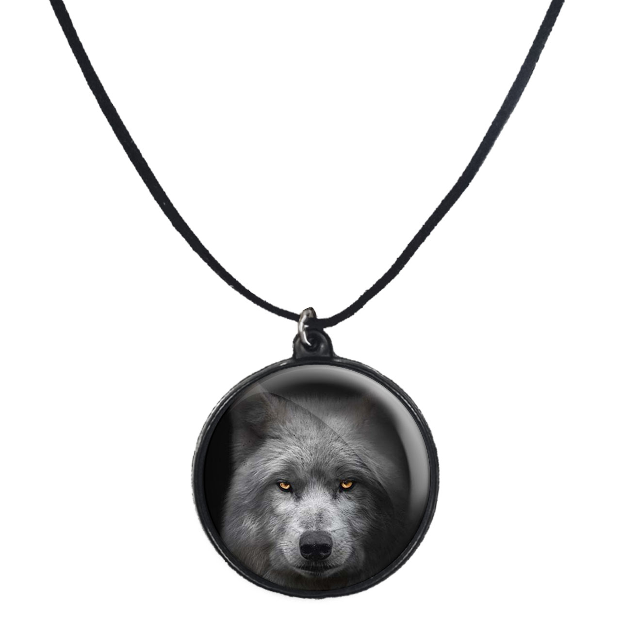 گردنبند پرمانه طرح گرگ کد pmb.3124 مدل دو طرفه