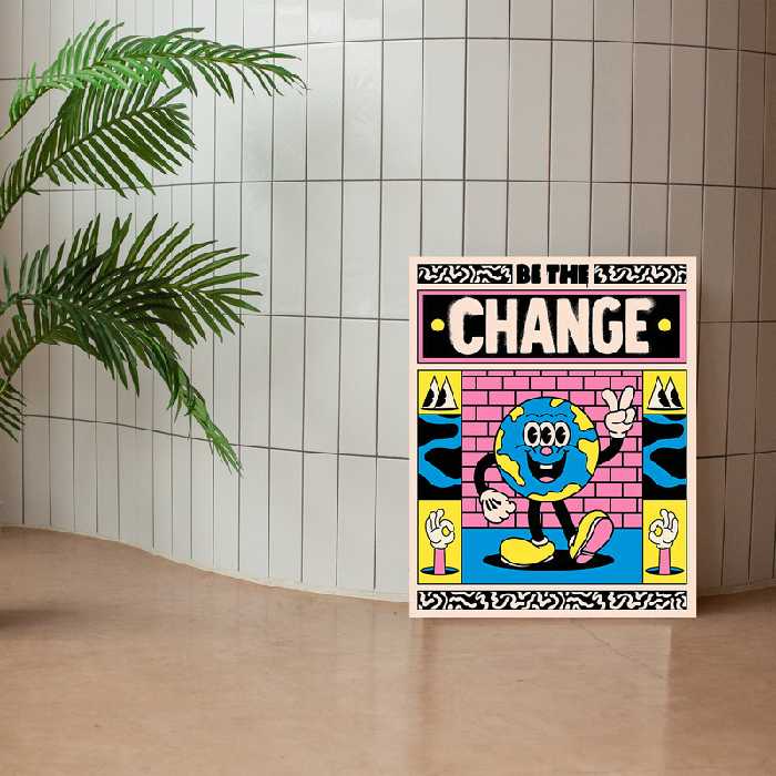 تابلو شاسی طرح متفاوت باش کد 1006 | دنیای قاب