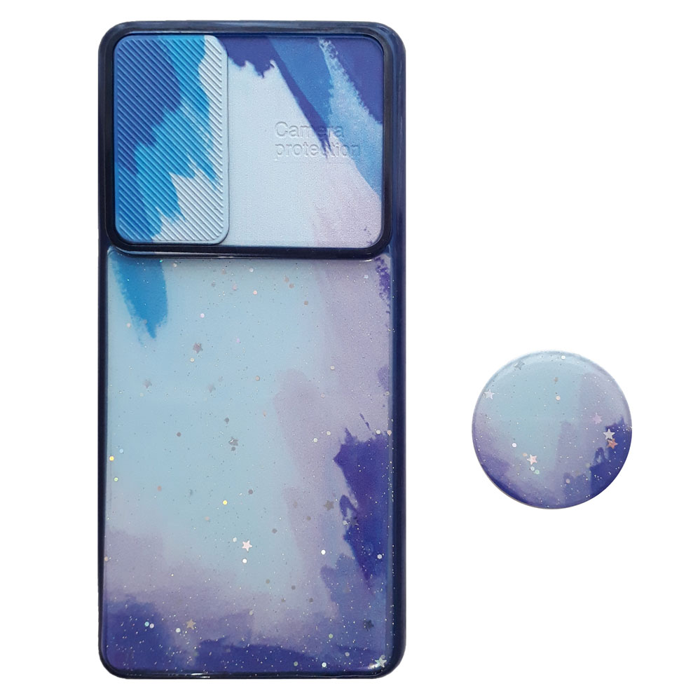 کاور طرح Oily Stars کد S6648 مناسب برای گوشی موبایل سامسونگ Galaxy A52 4G / A52 5G به همراه پایه نگهدارنده